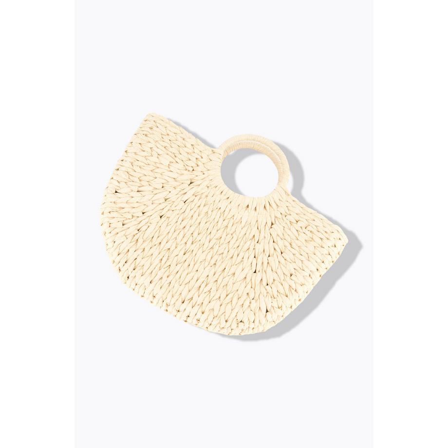 Ulla Popken Basttasche geflochten mit Smartphone-Schubfach  