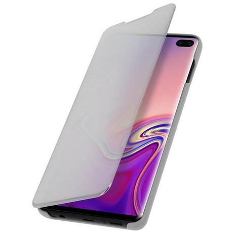 Avizar  Housse Folio Galaxy S10 Plus Silver 