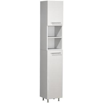 Holz Badmöbel Badregal Badezimmer Badschrank Hochschrank Drehtüren Lisalo