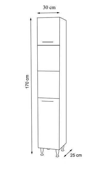 VCM Holz Badmöbel Badregal Badezimmer Badschrank Hochschrank Drehtüren Lisalo  