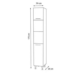 VCM Holz Badmöbel Badregal Badezimmer Badschrank Hochschrank Drehtüren Lisalo  