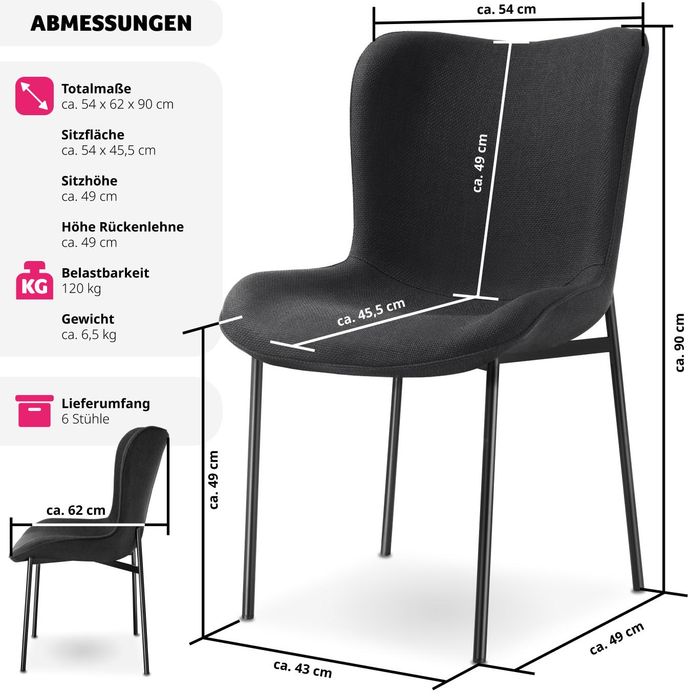 Tectake Chaise rembourrée Tessa  