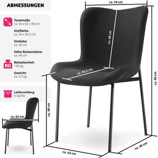 Tectake Polsterstuhl Tessa  