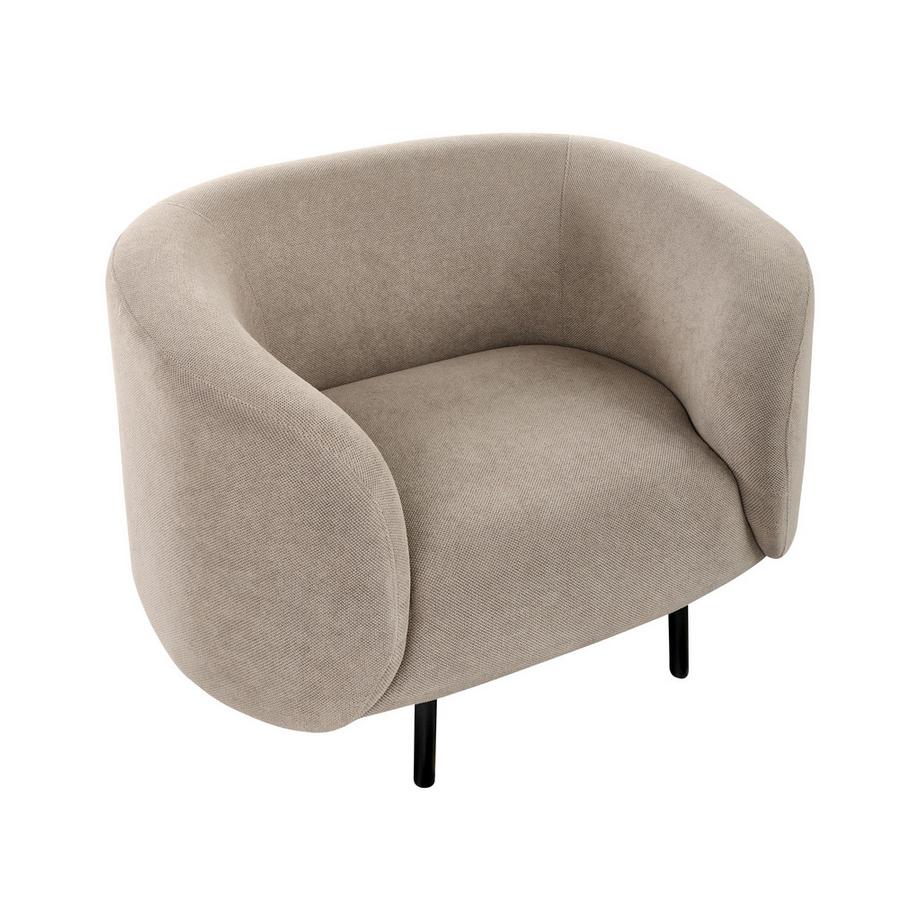 Beliani Sessel aus Stoff Minimalistisch LOEN  