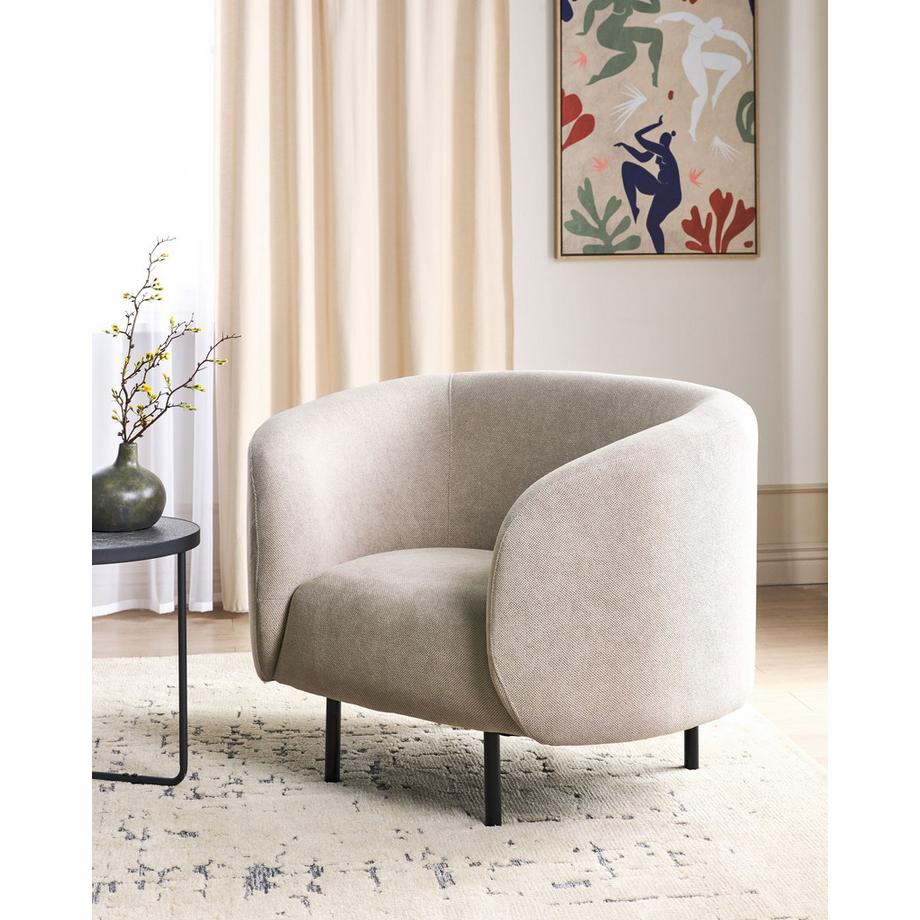 Beliani Sessel aus Stoff Minimalistisch LOEN  
