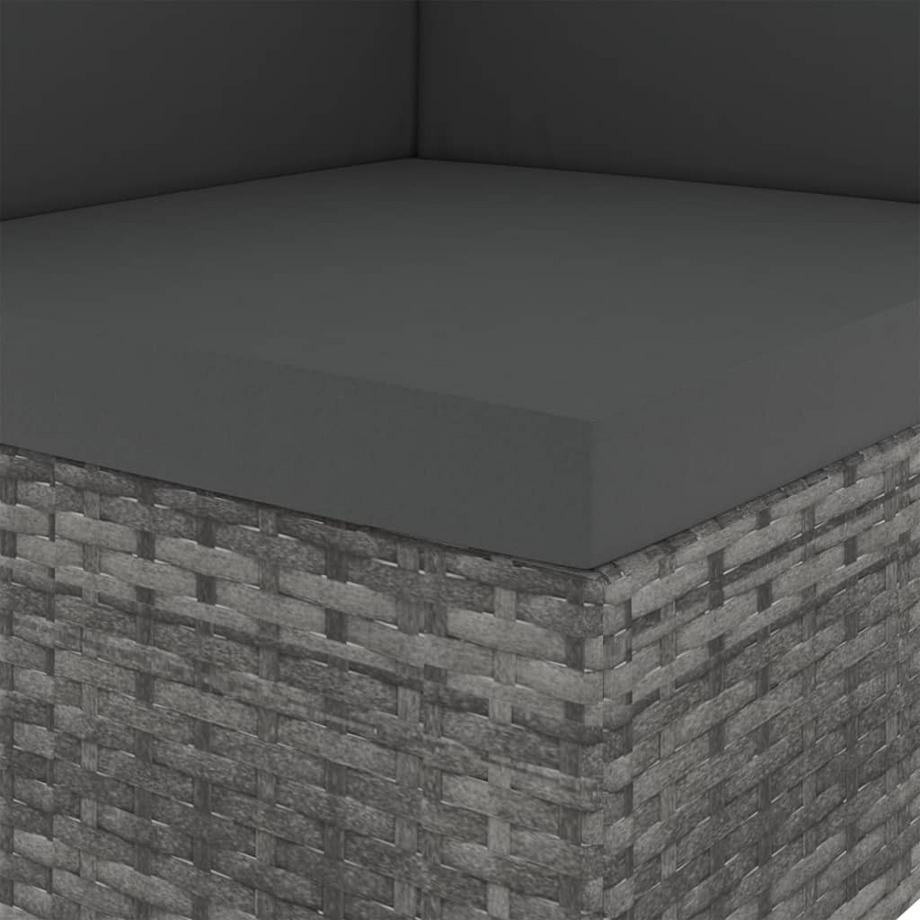 VidaXL Siège d'angle rotin synthétique  