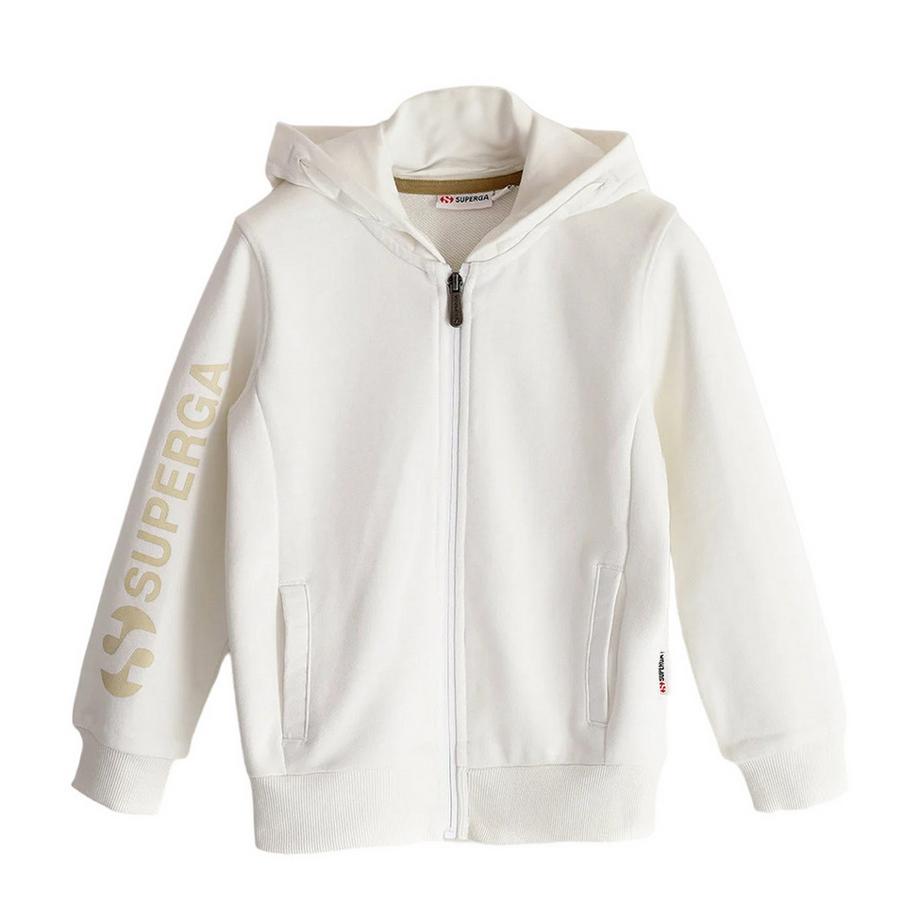 Kapuze mit Kordelzug Durchgehender Reißverschluss