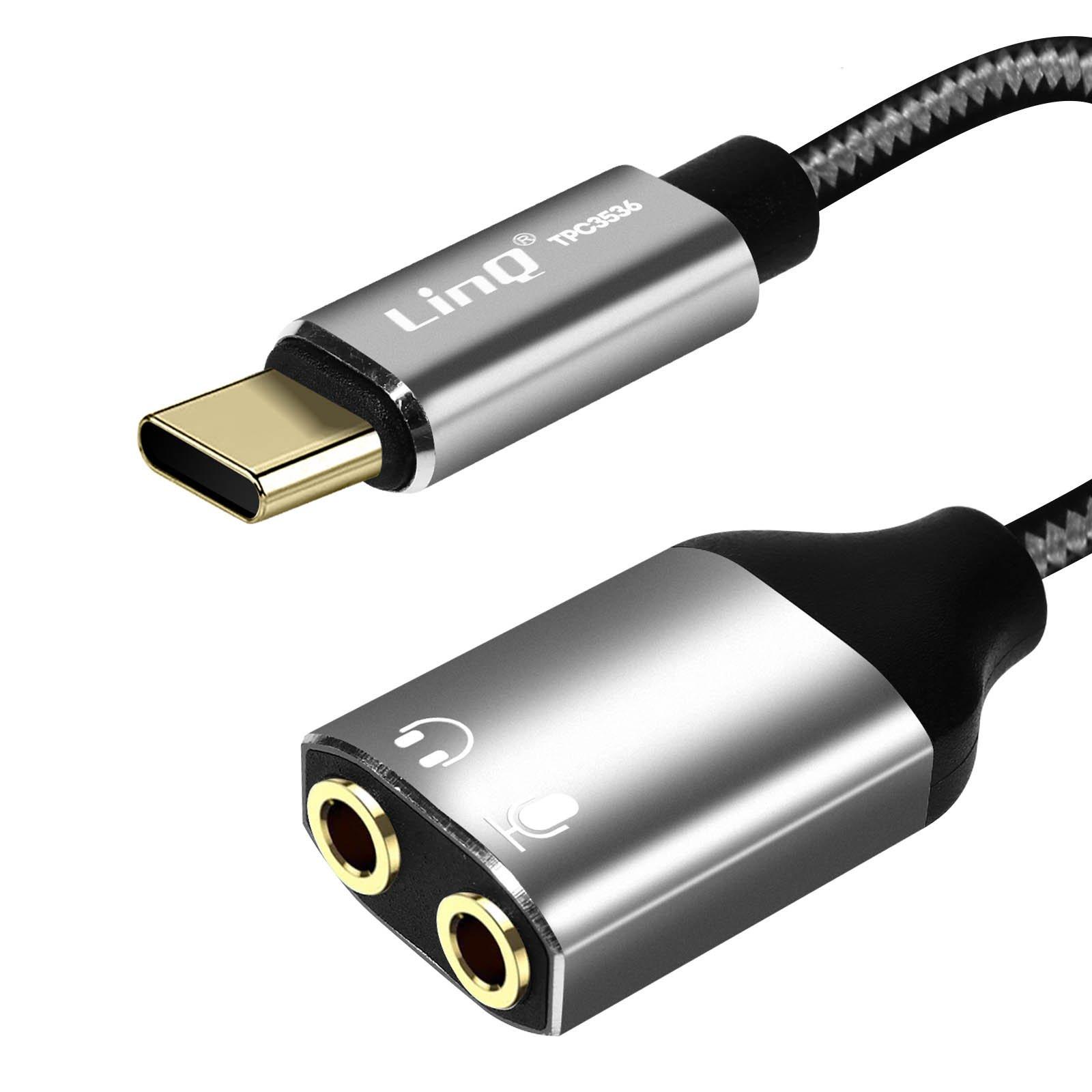 Avizar  Adaptateur Audio USB-C vers 2x Jack 3.5 