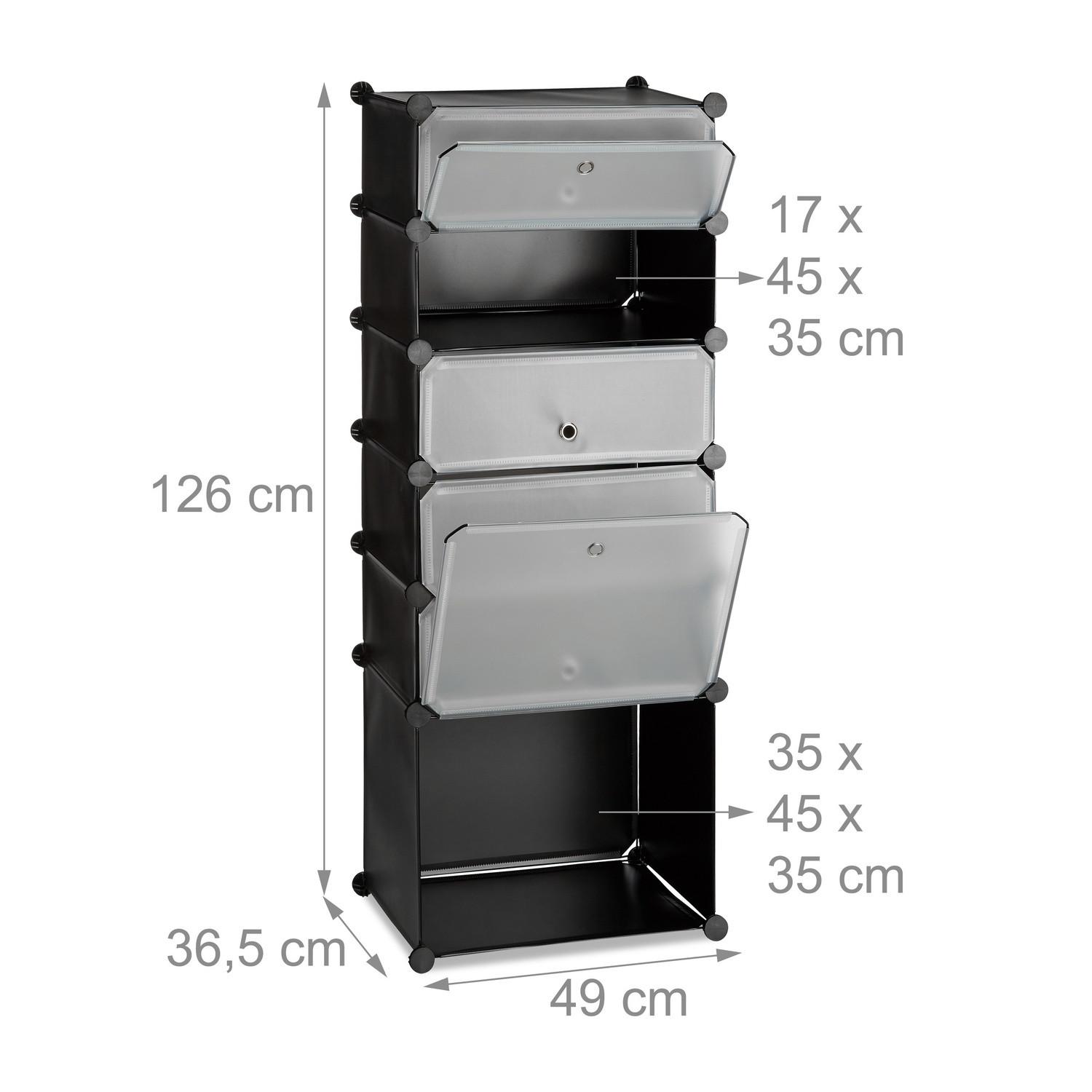 B2X Ripiano per scarpe in plastica con 6 scomparti  