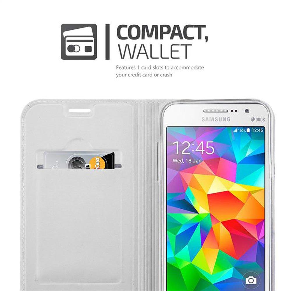 Cadorabo  Housse compatible avec Samsung Galaxy GRAND PRIME - Coque de protection avec fermeture magnétique, fonction de support et compartiment pour carte 