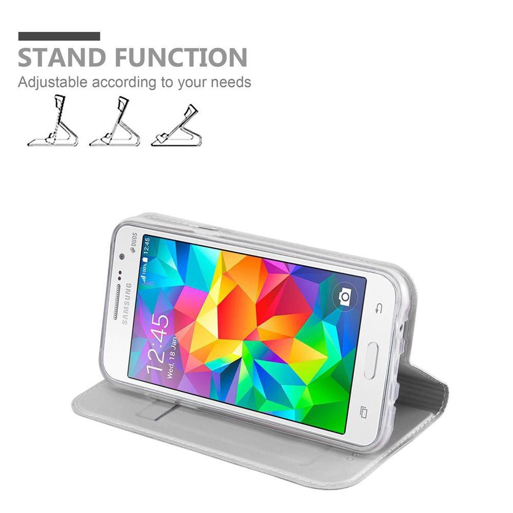 Cadorabo  Housse compatible avec Samsung Galaxy GRAND PRIME - Coque de protection avec fermeture magnétique, fonction de support et compartiment pour carte 