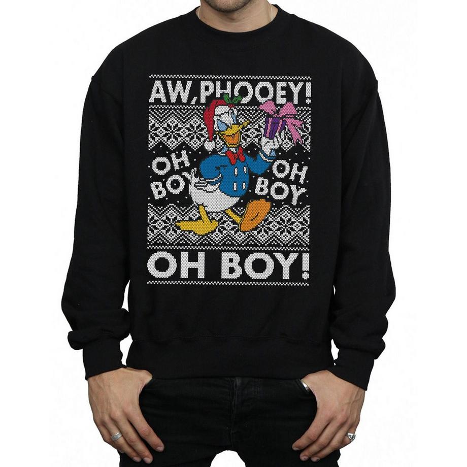 Disney Donald Duck Aw Phooey Oh Boy Christmas Sweatshirt  