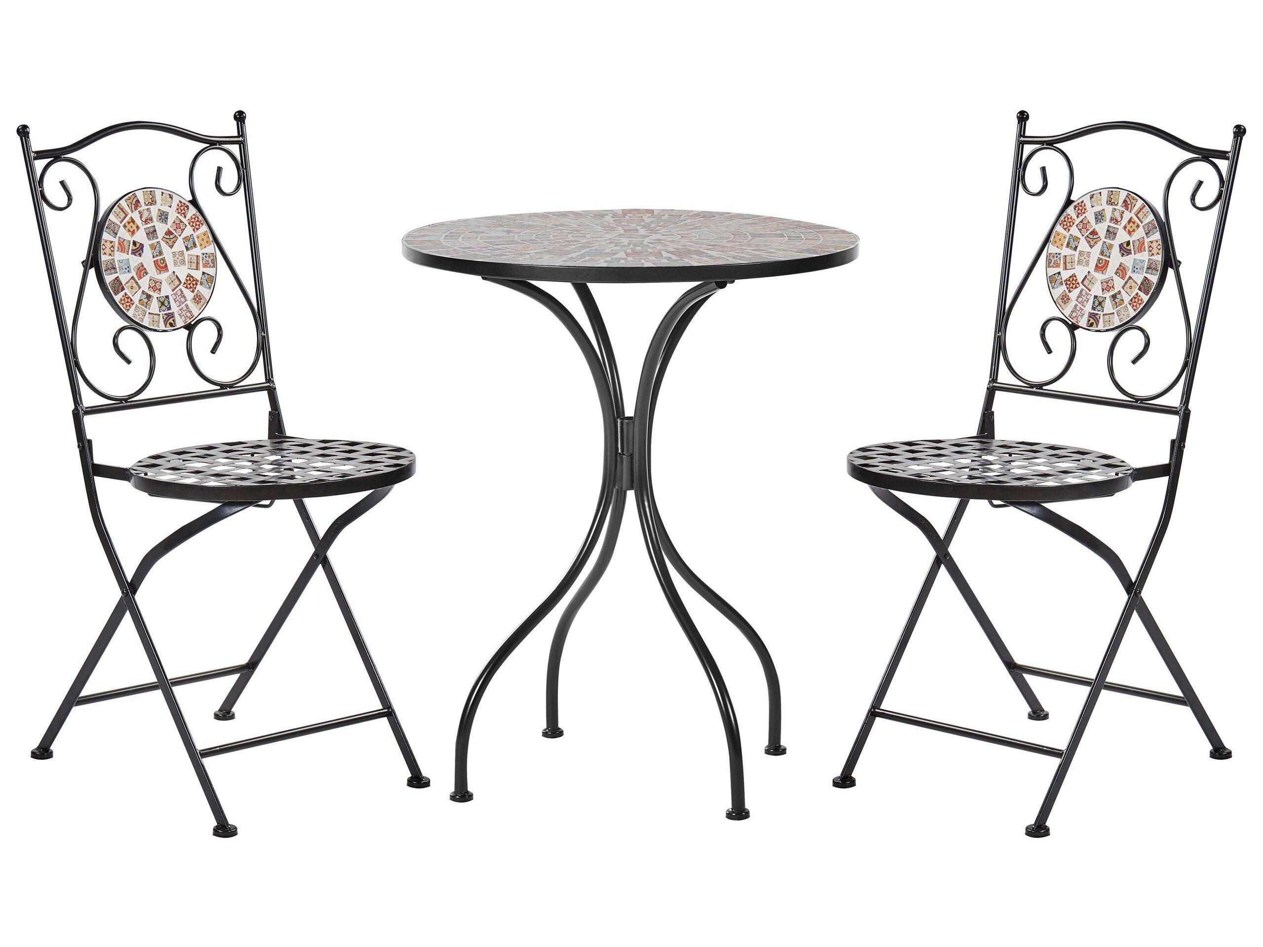 Beliani Bistro Set aus Eisen Retro CASARIO  