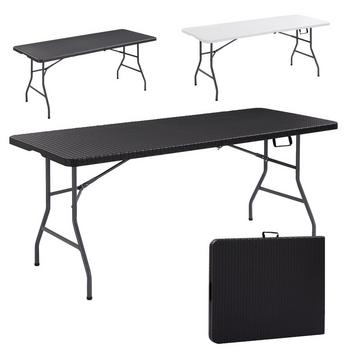 Klapptisch Buffettisch Rattan Optik Gartentisch Campingtisch Klappbar