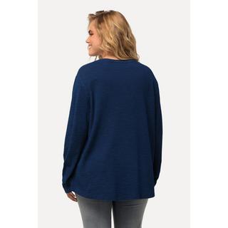 Ulla Popken  Maglia con scritta, scollo a V e maniche lunghe 