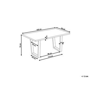 Beliani Table de repas en MDF Industriel AUSTIN  