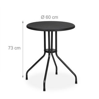 B2X Table de jardin ronde aspect rotin  