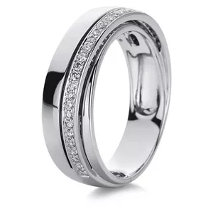 Ring 750/18K Weissgold Diamant 0.26ct.