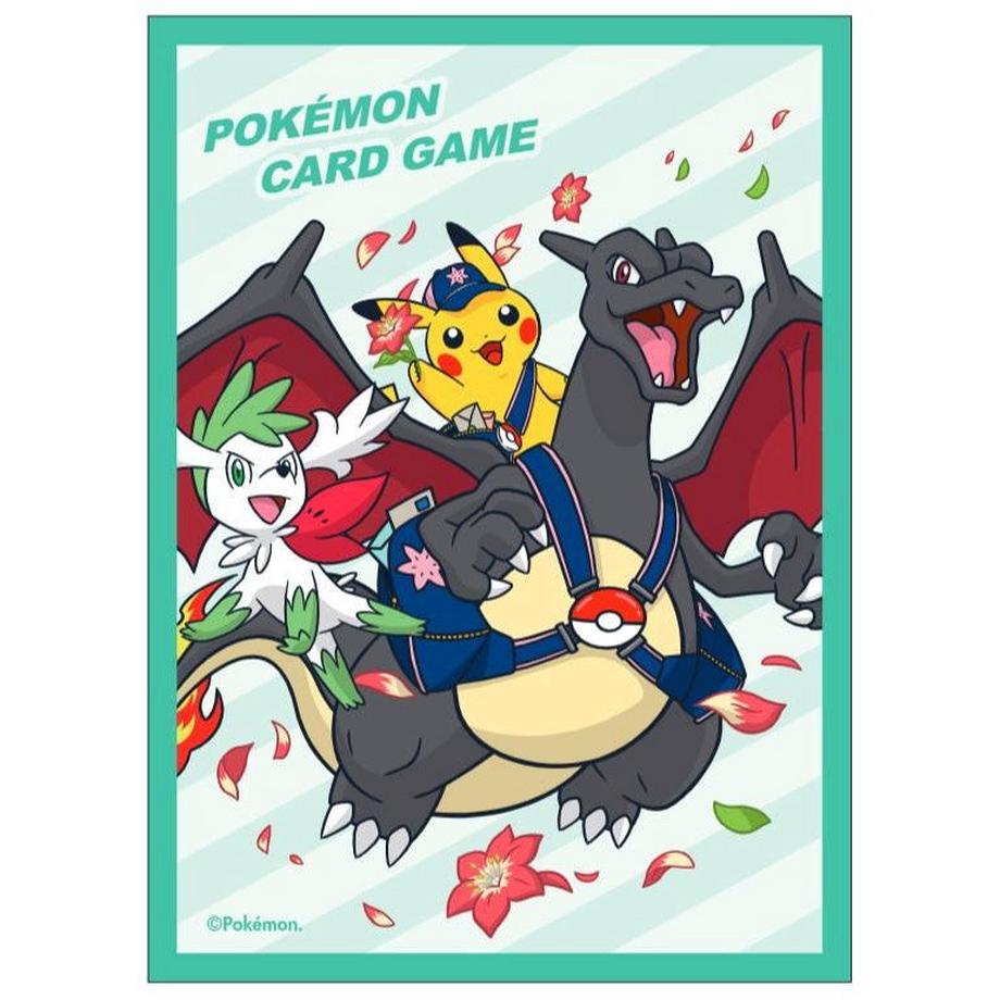 Pokemon Center Deck Sleeves Pikachu and Shiny Charizard