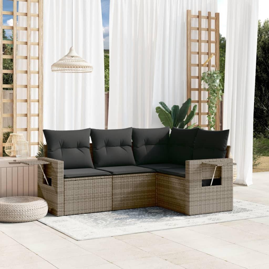 VidaXL set divano da giardino Polirattan  