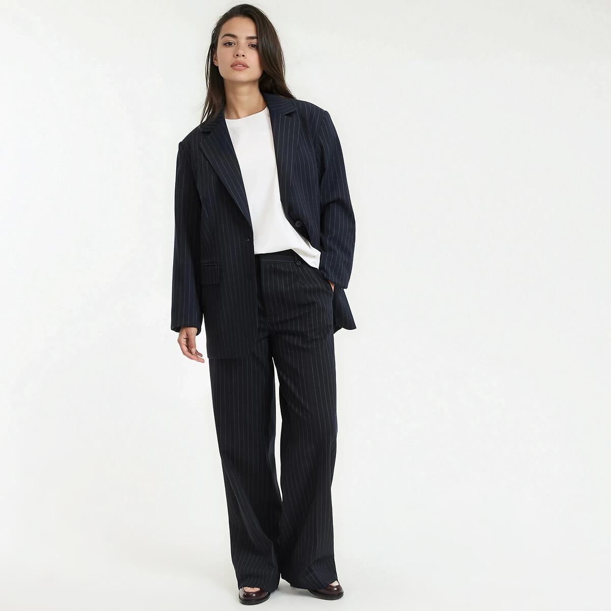 La Redoute Collections Nadelstreifen Weites Bein Hose  