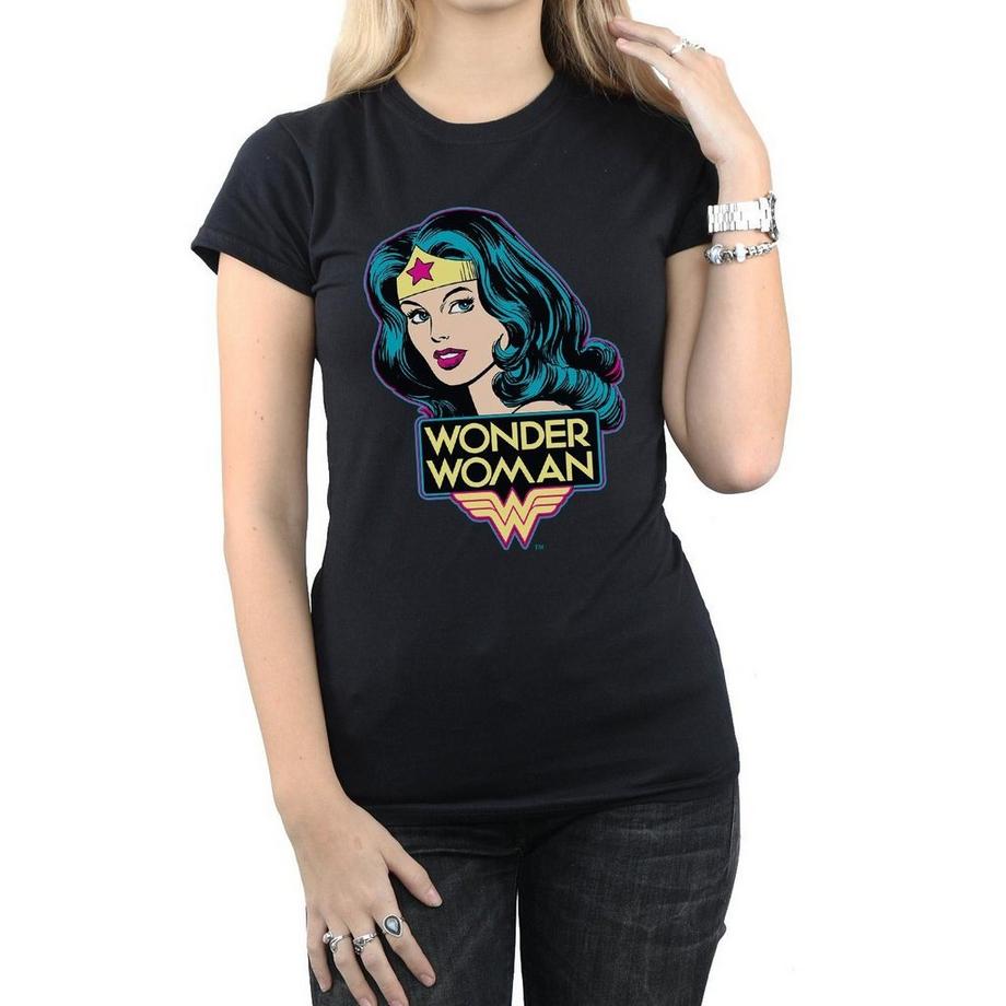 DC COMICS Wonder Woman Neon Logo T-Shirt  