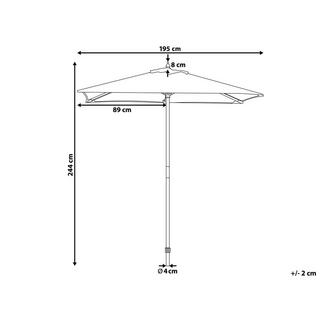 Beliani Parasol de jardin en Tissu FLAMENCO  