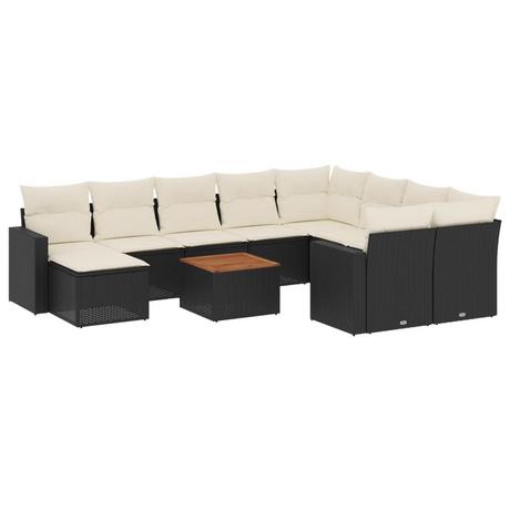 VidaXL set divano da giardino Polirattan  