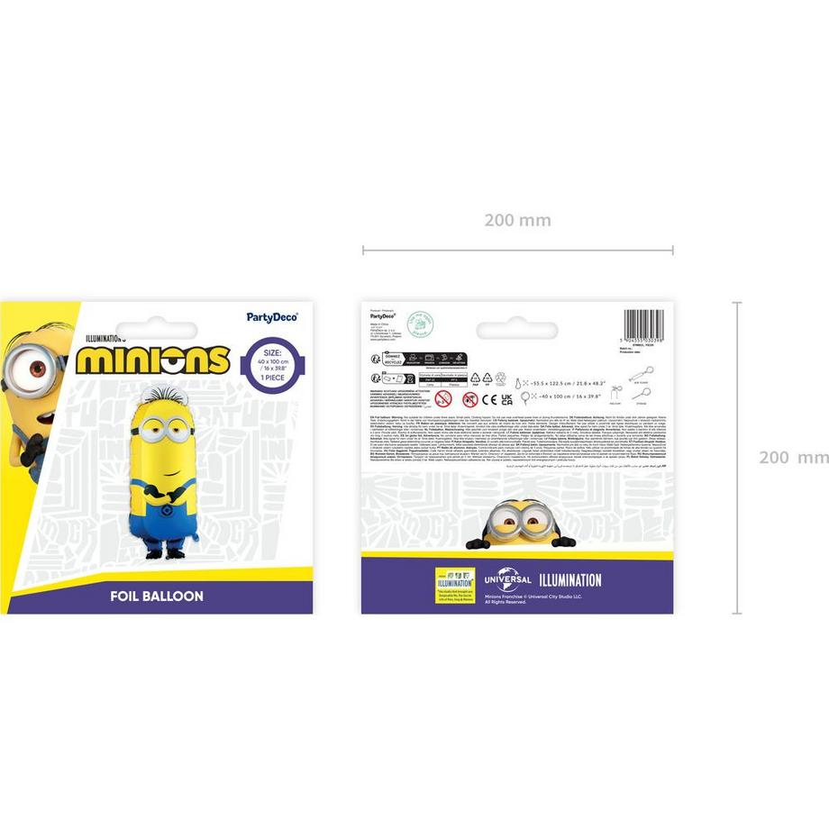 PartyDeco  Folienballon Minion Tim 