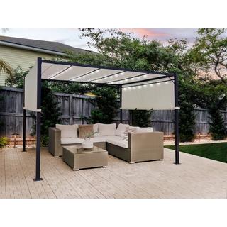 Beliani Tonnelle de jardin en Tissu Traditionnel PARGA  