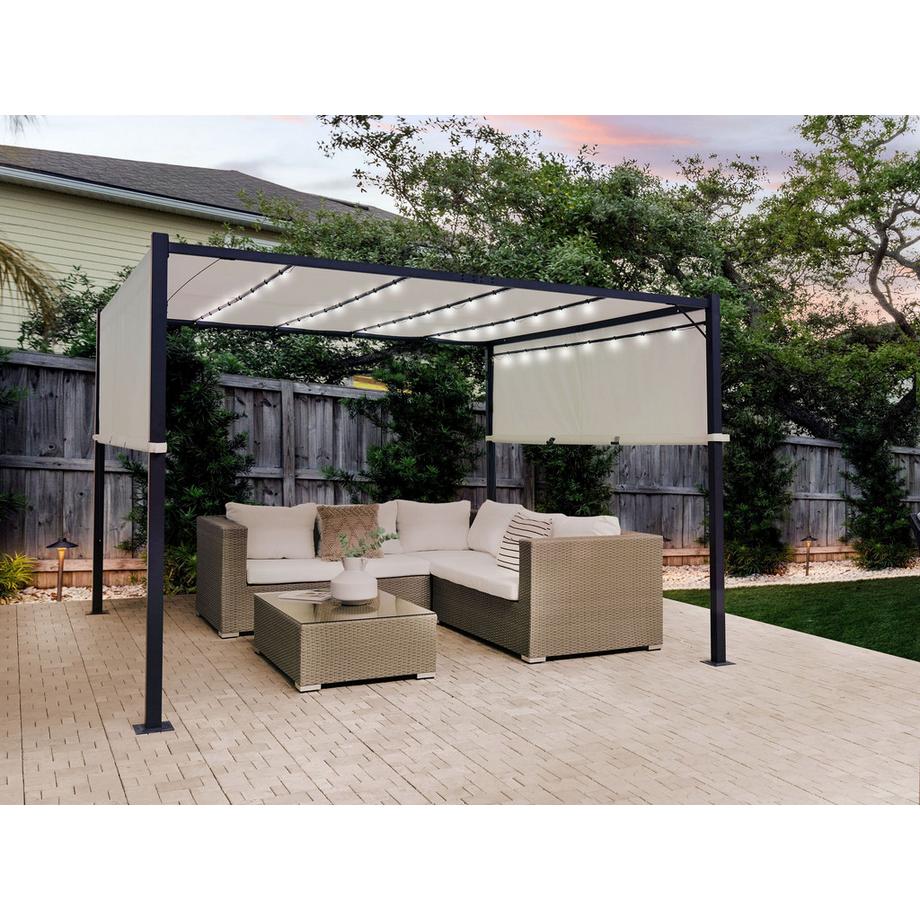 Beliani Gazebo en Tessuto Classico PARGA  