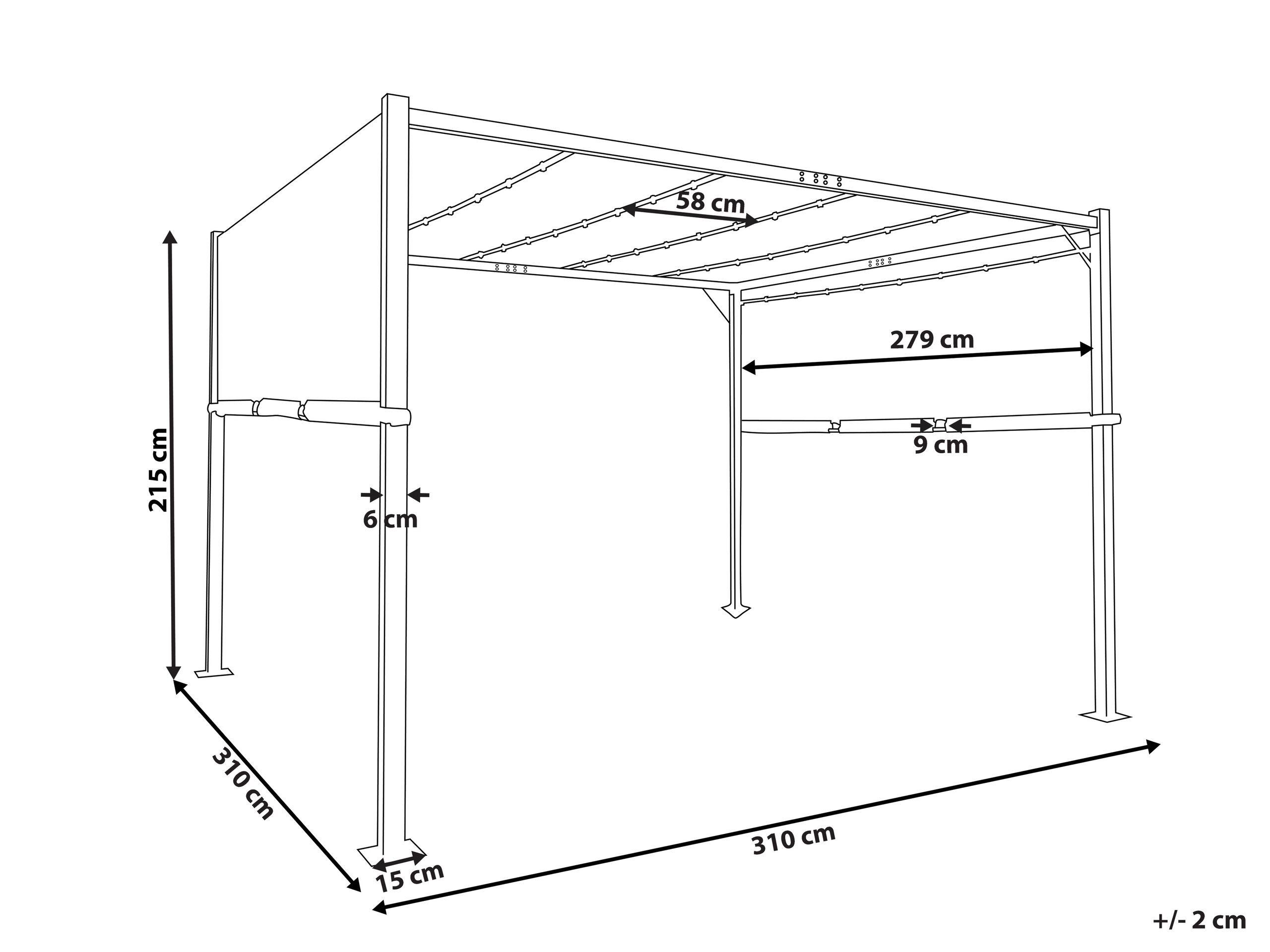 Beliani Tonnelle de jardin en Tissu Traditionnel PARGA  