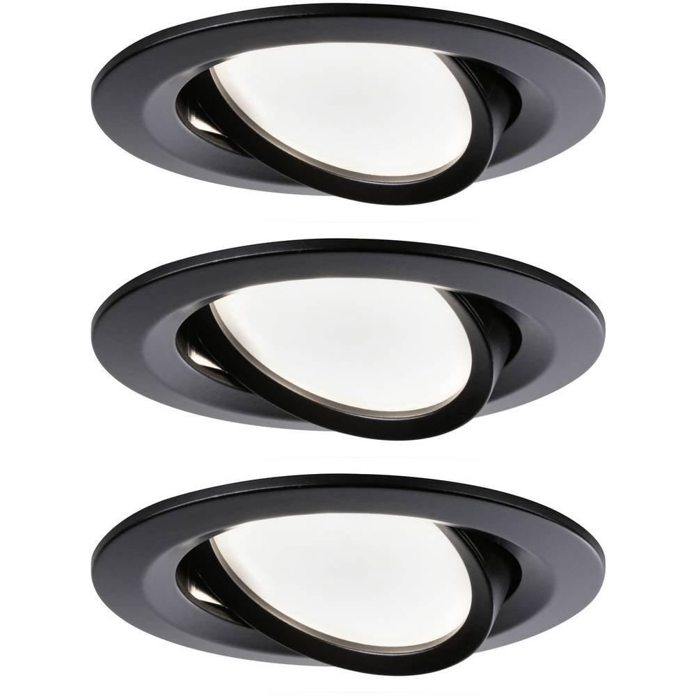 Paulmann EBL Nova coin rond LED 3x6W 2700K 230V mat/alu  