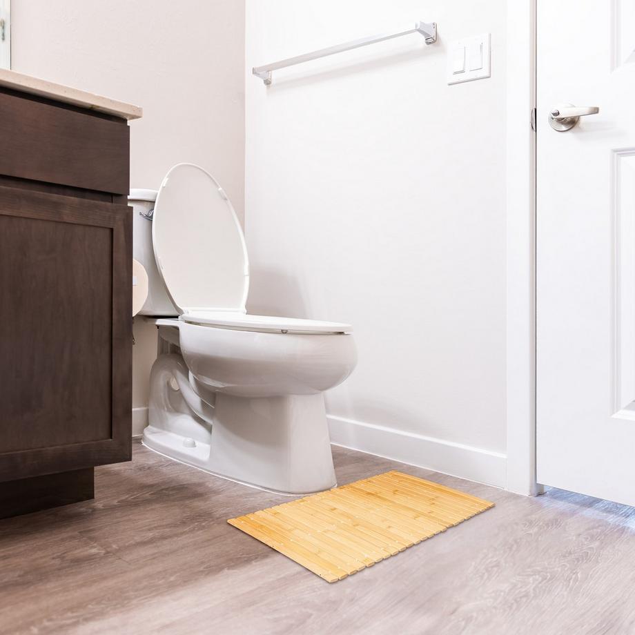 B2X Tapis de bain en bambou 60x40 cm  