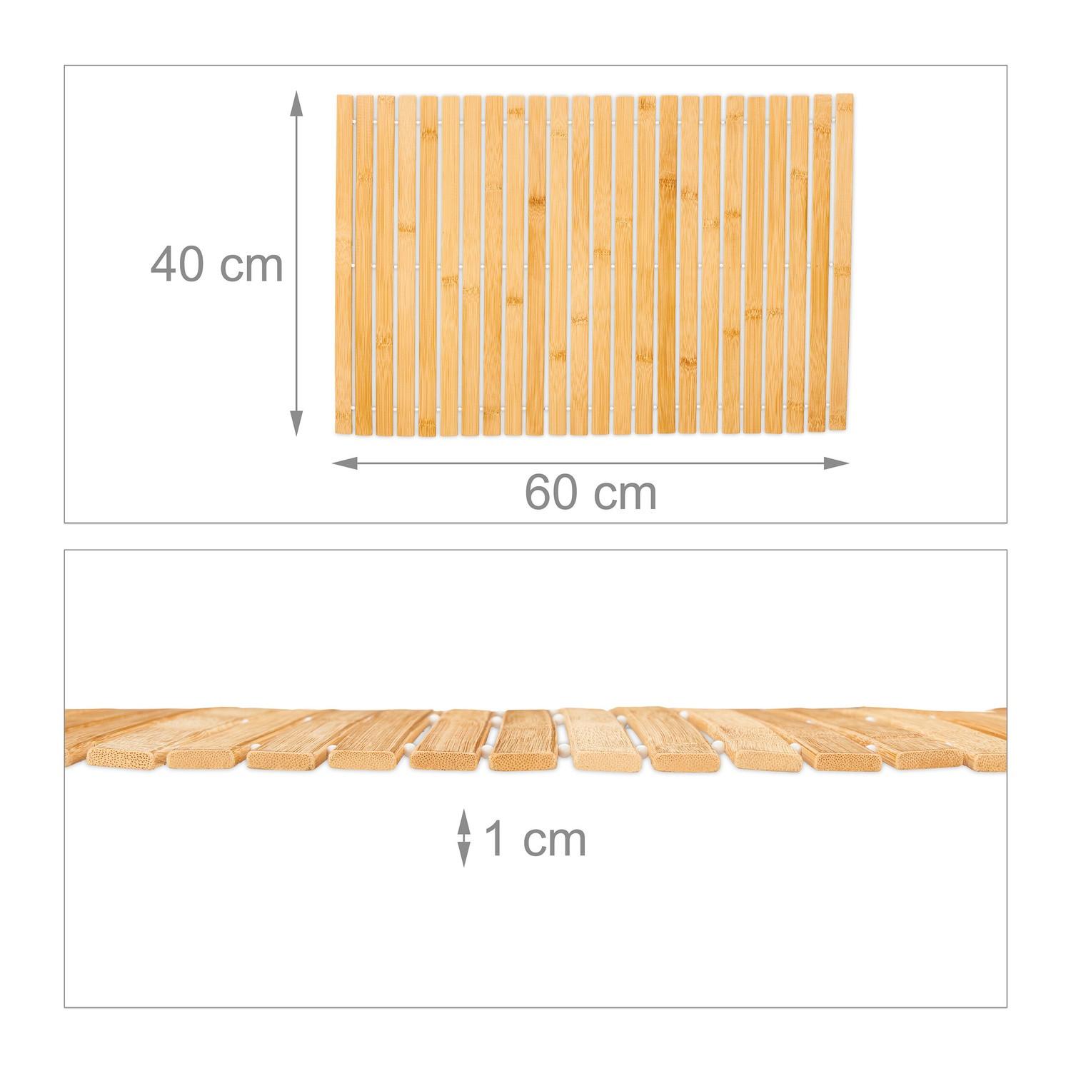 B2X Badematte aus Bambus 60x40 cm  