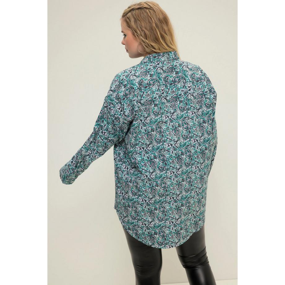 Studio Untold Camicia Oversize Stampa Paisley Abbottonatura  