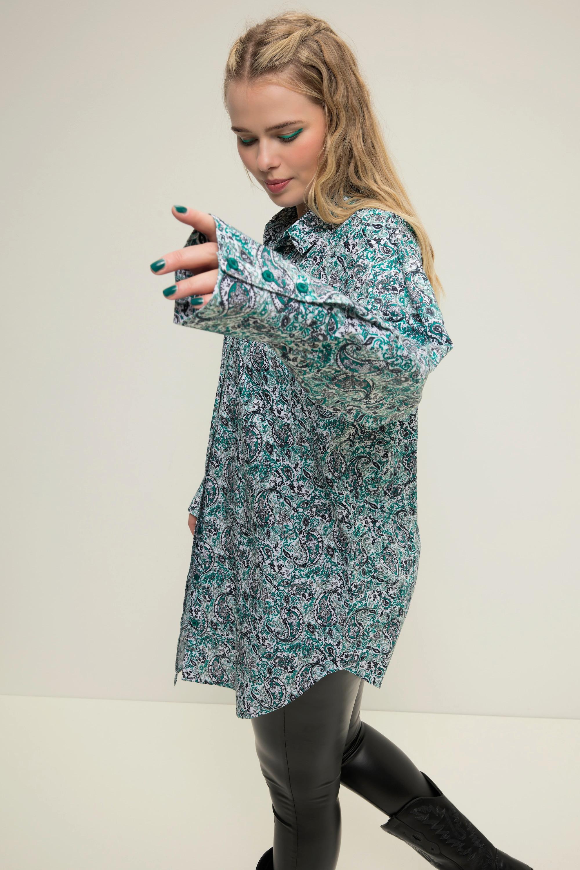 Studio Untold Chemisier Oversized Imprimé Cachemire Patte de Boutonnage  