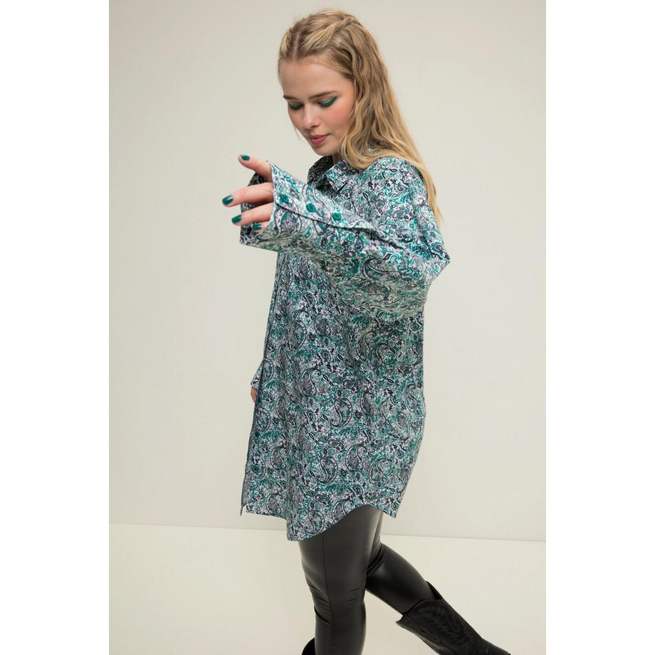 Studio Untold Camicia Oversize Stampa Paisley Abbottonatura  