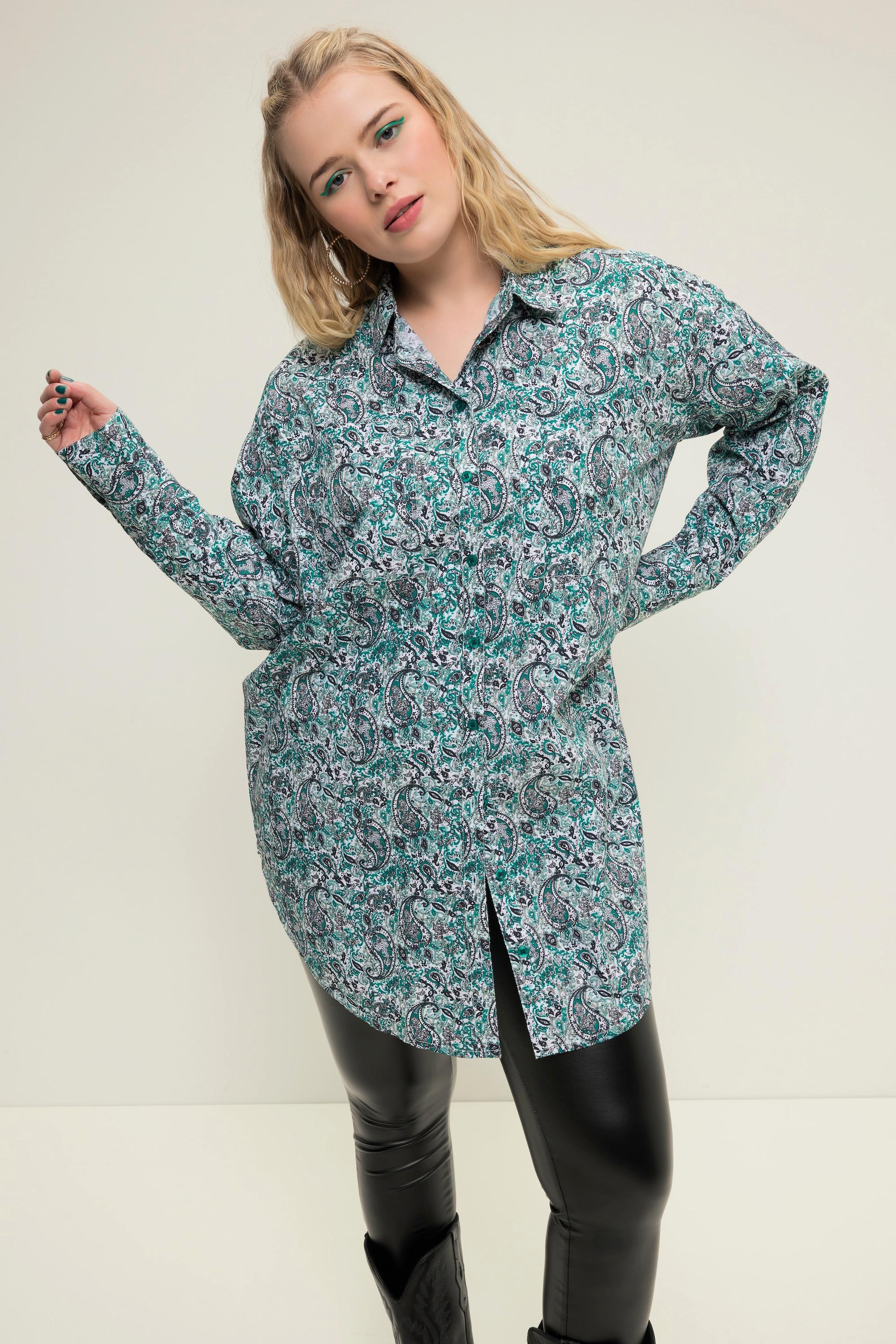 Studio Untold Chemisier Oversized Imprimé Cachemire Patte de Boutonnage  