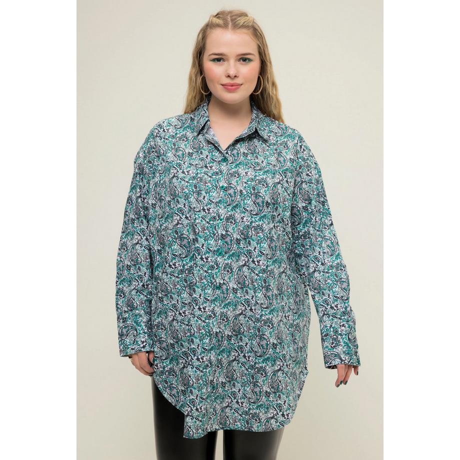 Studio Untold Camicia Oversize Stampa Paisley Abbottonatura  