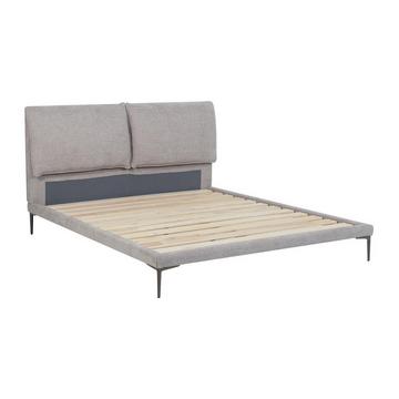 Bett 160 x 200 cm - Stoff - Grau meliert - RIMOTA von Maison Céphy