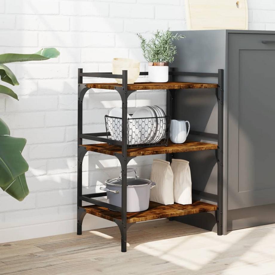 VidaXL Chariot de cuisine bois d'ingénierie  