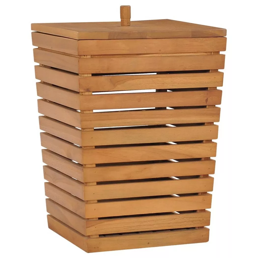 vidaXL Panier à linge 30x30x45 cm Bois de teck massif