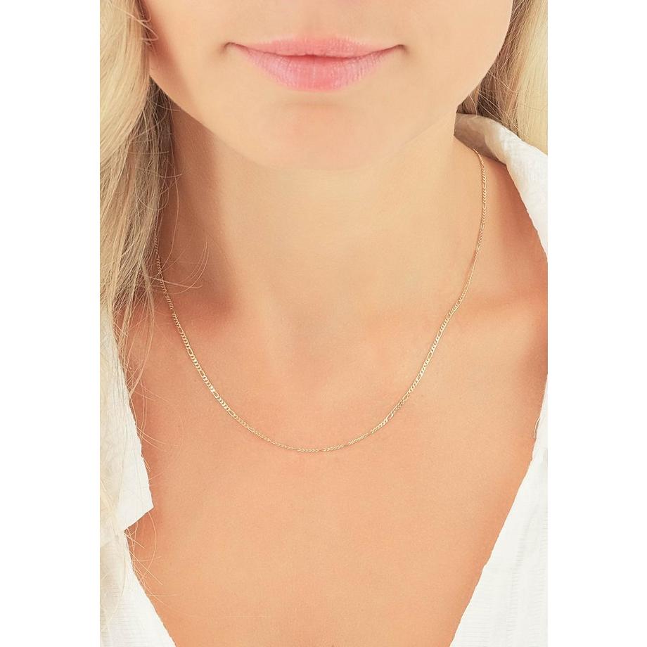 MUAU Schmuck  Collier Figaro Gelbgold 750, 1.5mm, 45cm 