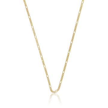 Collier figaro or jaune 750, 1,5mm, 45cm