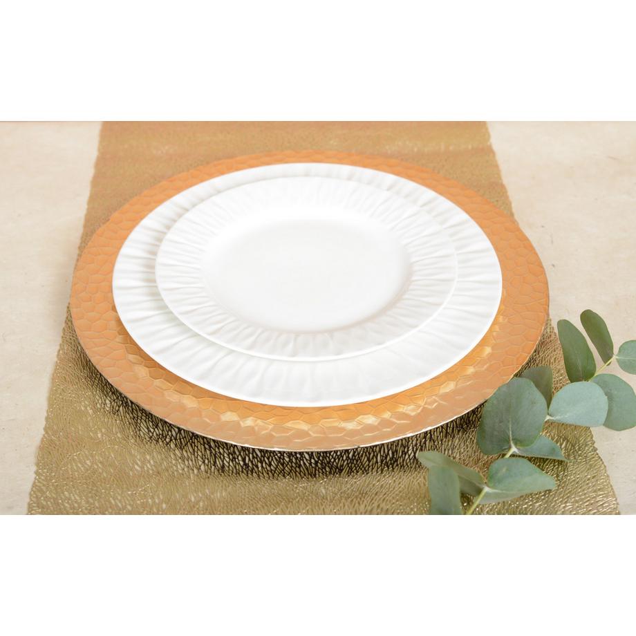 Aulica  Glänzende Goldene Gehämmerte Untersetzer 