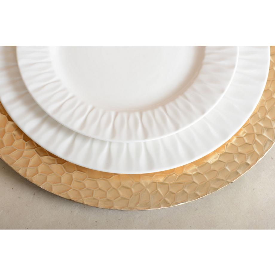 Aulica  Glänzende Goldene Gehämmerte Untersetzer 