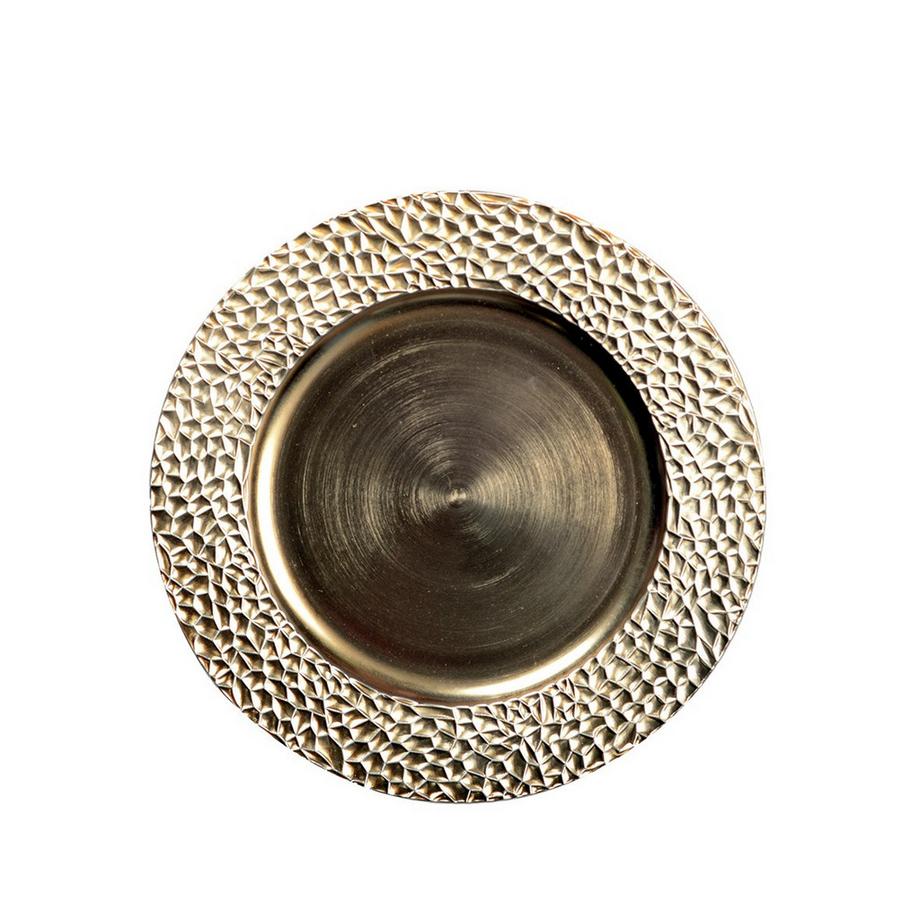 Aulica  Glänzende Goldene Gehämmerte Untersetzer 