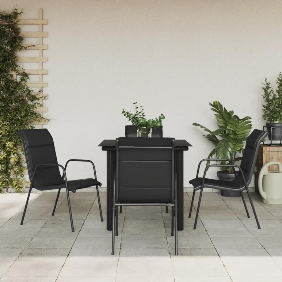 VidaXL Ensemble à manger de jardin acier  