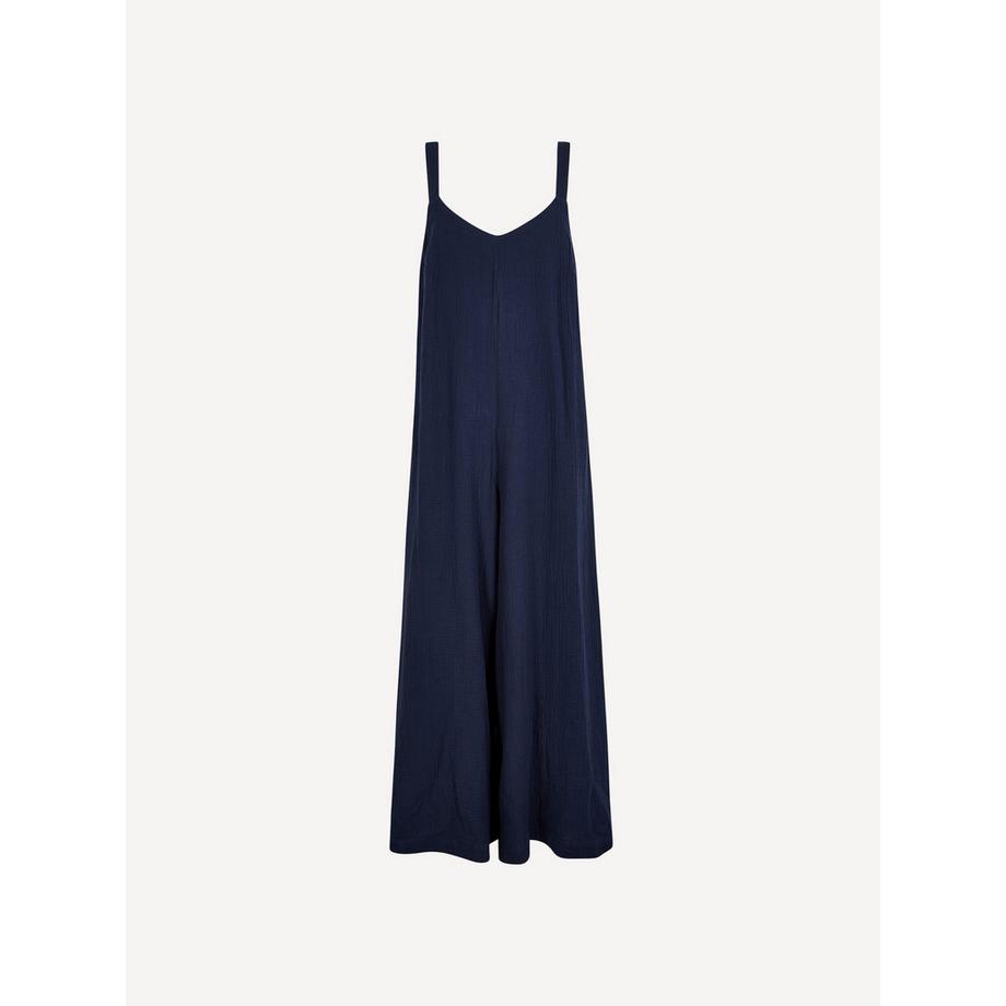 APRICOT Jumpsuit aus strukturierter Baumwolle mit weitem Bein  